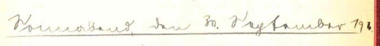 handschriftliche Überschrift: Sonnabend, den 30. September 1916.